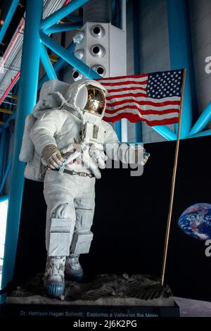 Capo Canaveral, FL - Sep 10 2021: Un vestito americano astronauta Foto Stock