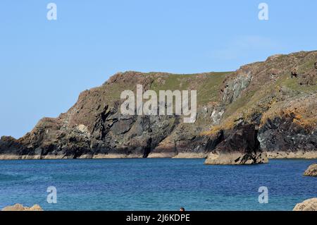 Kynance Cove, Cornovaglia - 20 luglio 202: Viste di Kynance Cove Foto Stock