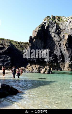 Kynance Cove, Cornovaglia - 20 luglio 202: Viste di Kynance Cove Foto Stock