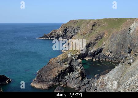 Kynance Cove, Cornovaglia - 20 luglio 202: Viste di Kynance Cove Foto Stock