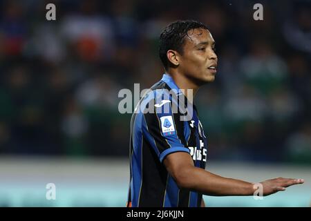 Bergamo, Italy, May 02 2022, Luis Muriel (Atalanta BC) gestures durante Atalanta BC vs US Salernitana, campionato di calcio italiano A match a Bergamo, Italy, May 02 2022 Foto Stock