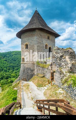 Hrad Somoska (Somosko Var in ungherese) in Slovacchia, al confine con l'Ungheria Foto Stock