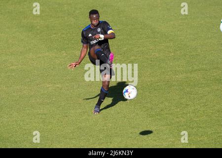 30 aprile 2022: IL centrocampista DI CF Montreal Victor Wanyama (2) durante la partita MLS tra Atlanta United e CF Montreal tenutasi allo Stadio saputo di Montreal, Quebec. Daniel Lea/CSM Foto Stock