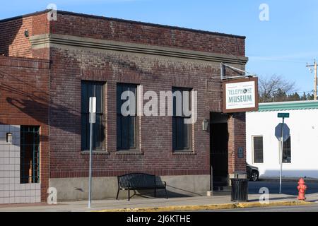 CLE Elum, WA, USA - 07 aprile 2022; Telephone Museum a Cle Elum Washington nella contea di Kittitas, una ex sede della Pacific Northwest Bell Foto Stock