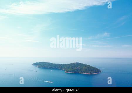 Isola di Lokrum nel Mare Adriatico vicino a Dubrovnik Croazia Foto Stock