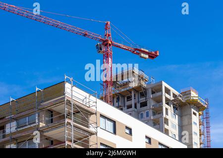 Cantiere, luogo di costruzione di nuovo sviluppo, Praga, repubblica Ceca Foto Stock