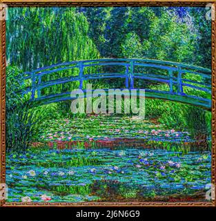 Claude Monet, il ponte pedonale giapponese e la piscina del giglio d'acqua, Giverny, è un dipinto ad olio su tela del 1899 del pittore francese Claude Monet (1840–1926).