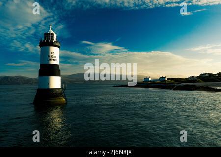 Trwyn Du Lighthouse, Anglesey Foto Stock