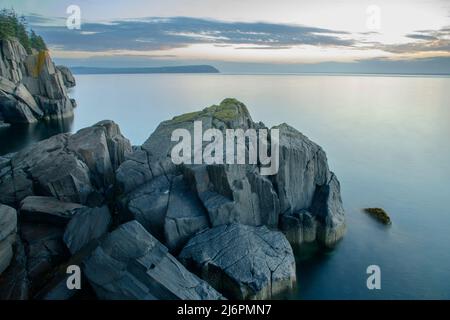 Canada, Maritimes, Digby County, Digby Neck, Baia di Fundy, costa Foto Stock