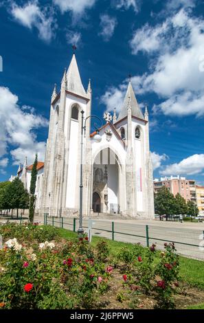 Igreja de Santo Condestável, campo de Ourique, Lisboa Santo Condestavel chiesa, campo de Ourique, Lisbona Foto Stock