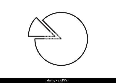 Elemento vettoriale di forma circolare della frazione grafica rotonda. Icona sezione divisione diagramma geometrico. Ruota di divisione del grafico. Illustrazione Vettoriale