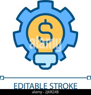 Icona di colore RGB perfetto pixel idea aziendale Illustrazione Vettoriale