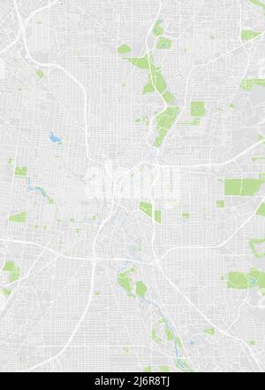 Mappa della città di San Antonio, disegno vettoriale a colori Illustrazione Vettoriale