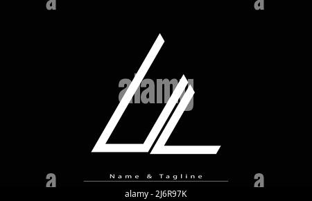 Lettere alfabetiche iniziali logo monogramma UL , LU Illustrazione Vettoriale