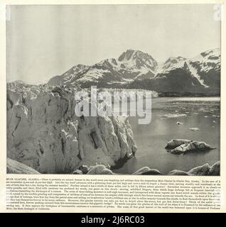 Foto d'epoca del ghiacciaio Muir, Alaska, 19th secolo Foto Stock