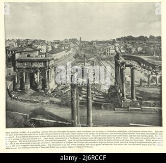 Foto d'epoca del Foro Antico, Roma, Italia, 19th secolo Foto Stock