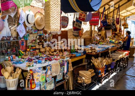 Monsefu mercato artigianale vicino Chiclayo, regione Lambayeque, Perù. Foto Stock