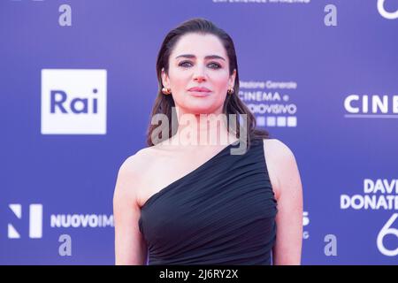 3 maggio 2022, Roma, Italia: Luisa Ranieri partecipa al tappeto rosso della cerimonia di premiazione di David di Donatello 2022 a Roma (Credit Image: © Matteo Nardone/Pacific Press via ZUMA Press Wire) Foto Stock