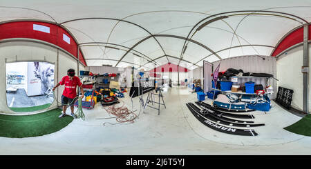 Visualizzazione panoramica a 360 gradi di Jorge Blanco - Logistica - Team MAPFRE - Volvo Ocean Race 2015 Auckland stopover - Nuova Zelanda