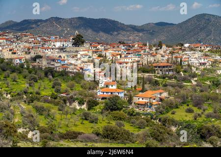 Stadtansicht Pano Lefkara, Zypern, Europa | Pano Lefkara, Cipro, Europa Foto Stock