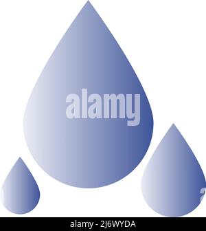 le goccioline d'acqua sono isolate su sfondo bianco. illustrazione vettoriale Illustrazione Vettoriale