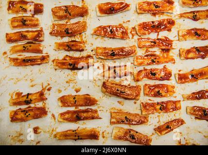 Antipasti di cibo coreano pronti per essere serviti Foto Stock