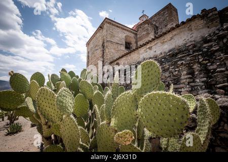 L'antico e incredibile sito archeologico di Mitla in Oaxaca Messico Foto Stock