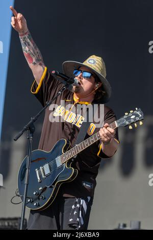 Musicista di campagna Hardy (Michael Hardy) durante il festival di musica di Stagecoach il 30 aprile 2022, all'Empire Polo Fields in Indio, California (Foto di Daniel DeSlover/Sipa USA) Foto Stock