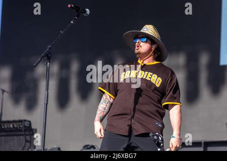 Musicista di campagna Hardy (Michael Hardy) durante il festival di musica di Stagecoach il 30 aprile 2022, all'Empire Polo Fields in Indio, California (Foto di Daniel DeSlover/Sipa USA) Foto Stock