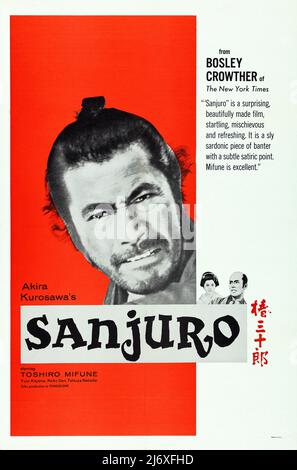 Poster Vintage Film - Sanjuro (Toho, 1962). samurai (Toshiro Mifune) regista : Akira Kurosawa) Foto Stock