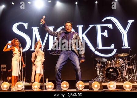 Smokey Robinson durante il festival musicale di Stagecoach il 1 maggio 2022, presso l'Empire Polo Fields di Indio, California (Foto di Daniel DeSlover/Sipa USA) Foto Stock