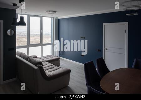 Elegante design interno del soggiorno Foto Stock