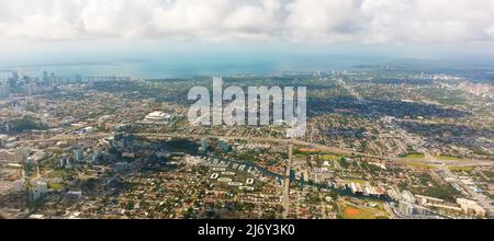 Miami, Florida. Vista aerea USA Foto Stock