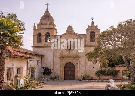 I terreni della Basilica della Missione del Carmelo. Carmel-by-the-Sea, California, USA. Foto Stock