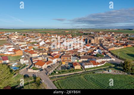 Veduta generale di la HINIESTA, un comune spagnolo della provincia di Zamora, nella comunità autonoma di Castilla y Leon. Spagna Foto Stock