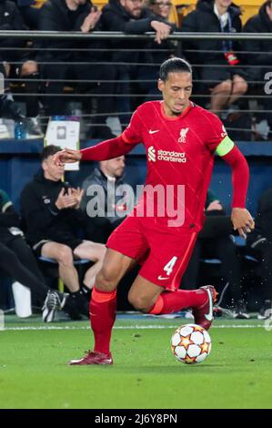 Virgil van Dijk (Liverpool FC) durante il Villarreal CF vs Liverpool FC, la partita di calcio della UEFA Champions League a Vilareal, Spagna, maggio 03 2022 Foto Stock