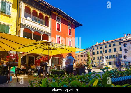 Piazza Paolo Diacono a Cividale del Friuli Foto Stock