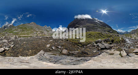 Visualizzazione panoramica a 360 gradi di Lac des Vaches - Francia