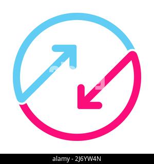 frecce bidirezionali vettore di icone per grafica, logo, sito web, social media, app mobile, Illustrazione dell'interfaccia utente Illustrazione Vettoriale