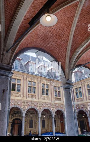 Lille Agosto 2018: Il centro storico di Lille Foto Stock