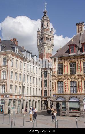 Lille Agosto 2018: Il centro storico di Lille Foto Stock