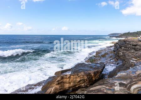 Long Reef sulla costa orientale di Sydney, regione delle spiagge settentrionali, NSW, Australia Foto Stock