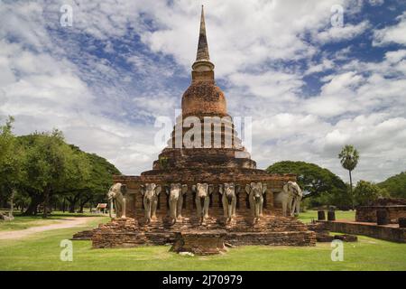 Wat Sorasak a Sukhothai, Tailandia. Foto Stock