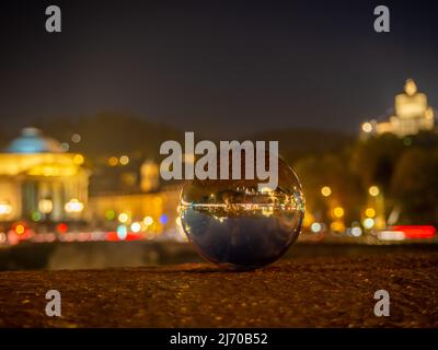 Monte dei Cappuccini e Gran Madre visti da un Lensball Foto Stock