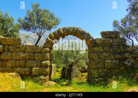 BAFA Golu, Lago Golu, e l'antica città di Heraklia, Mugla, Turchia Foto Stock