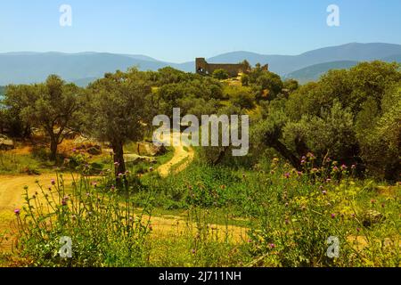 BAFA Golu, Lago Golu, e l'antica città di Heraklia, Mugla, Turchia Foto Stock