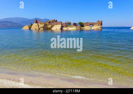 BAFA Golu, Lago Golu, e l'antica città di Heraklia, Mugla, Turchia Foto Stock