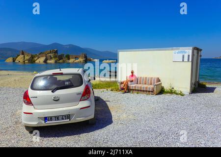 BAFA Golu, Lago Golu, e l'antica città di Heraklia, Mugla, Turchia Foto Stock