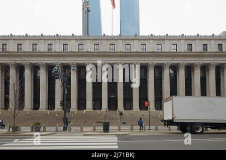 Daniel Patrick Moynihan Train Hall parte della Penn Station vicino al Madison Square Garden Foto Stock