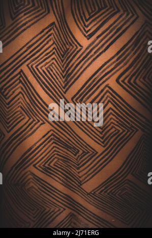 Dettaglio della schiena di un uomo indiano dipinta con rituale tribale art. 2007 Foto Stock